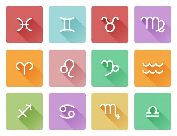 34204261 – zodiac horoscope astrology sign flat shadow style icons