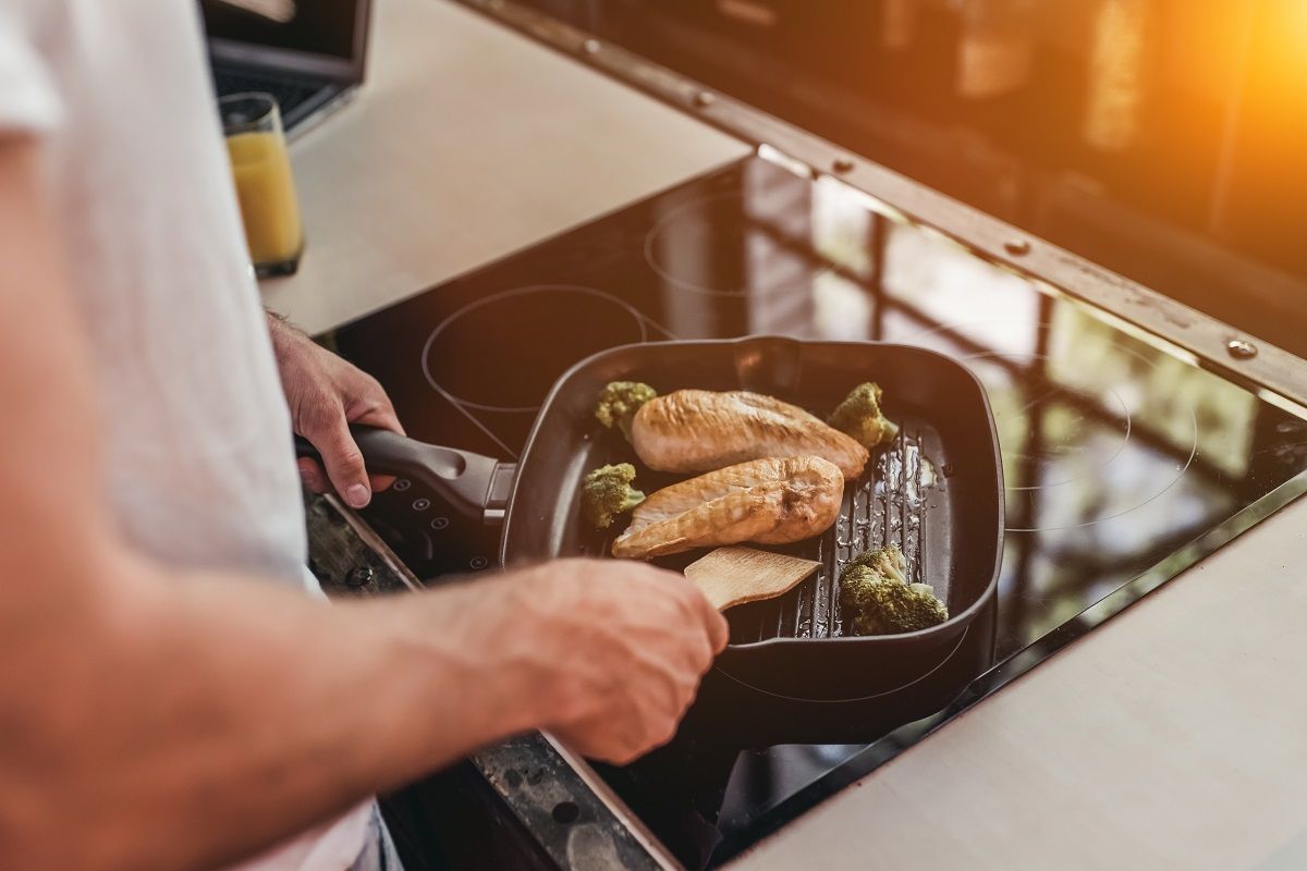 Man on kitchen