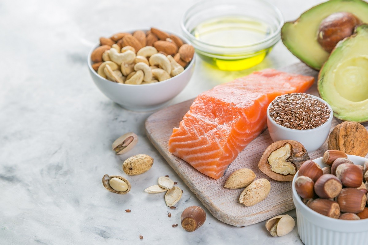 Selection of good fat sources – healthy eating concept. Ketogenic diet concept