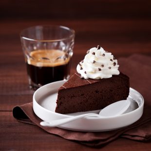 Piece of chocolate cake