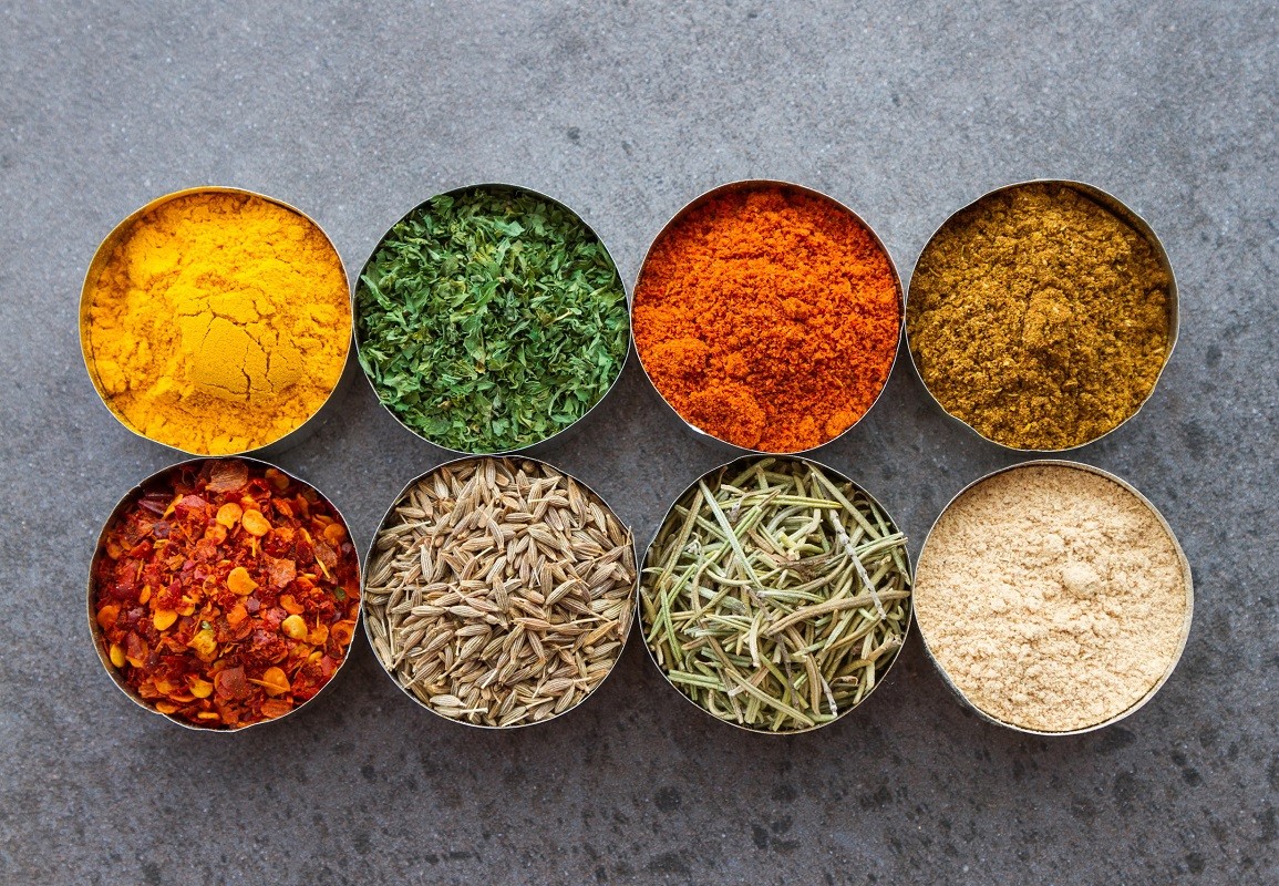 41495502 – spices mix selection background for decorate design project