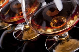 Three glasses of cognac