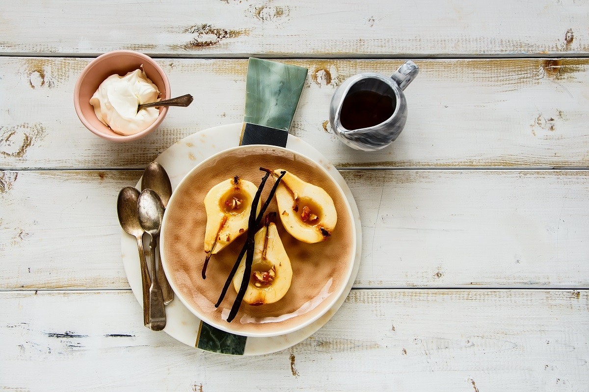 Sweet baked pears