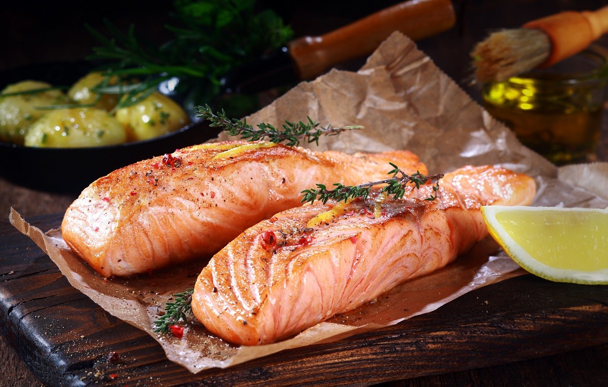 Gourmet grilled salmon cutlets