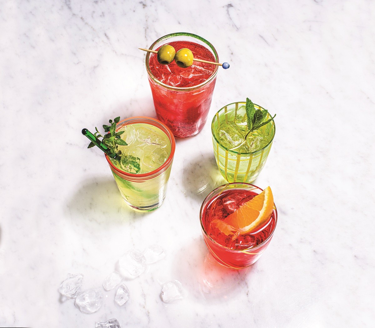 Venetian spritz, Hugo spritz, Limoncello spritz, Campari spritz