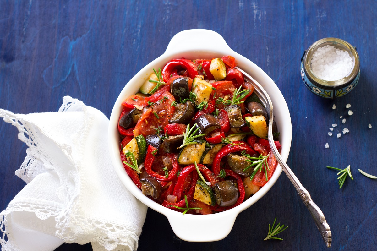 Ratatouille on a dark blue background