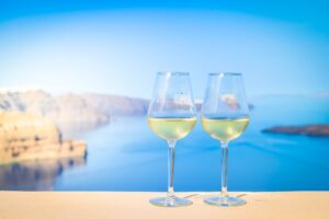 two glasses of wine