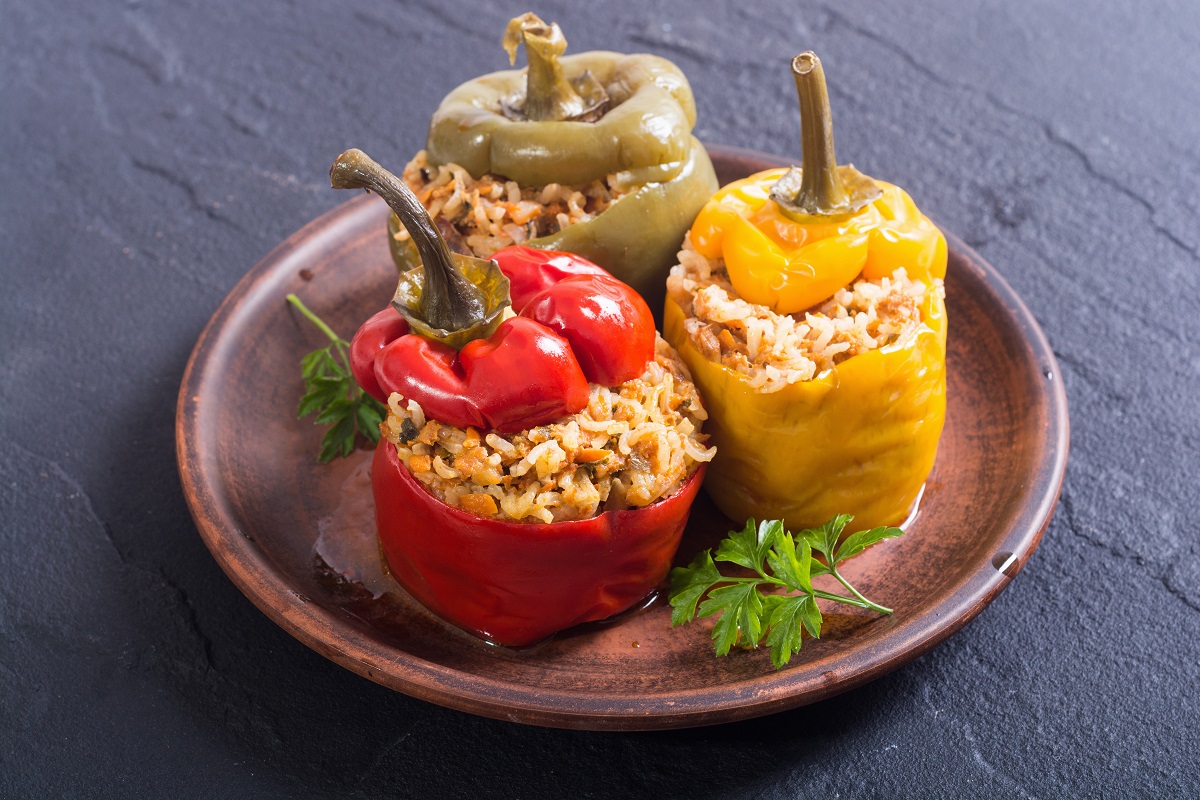 Colorful stuffed peppers