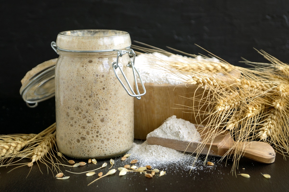 Active,Rye,Sourdough,In,A,Glass,Jar,For,Homemade,Bread.