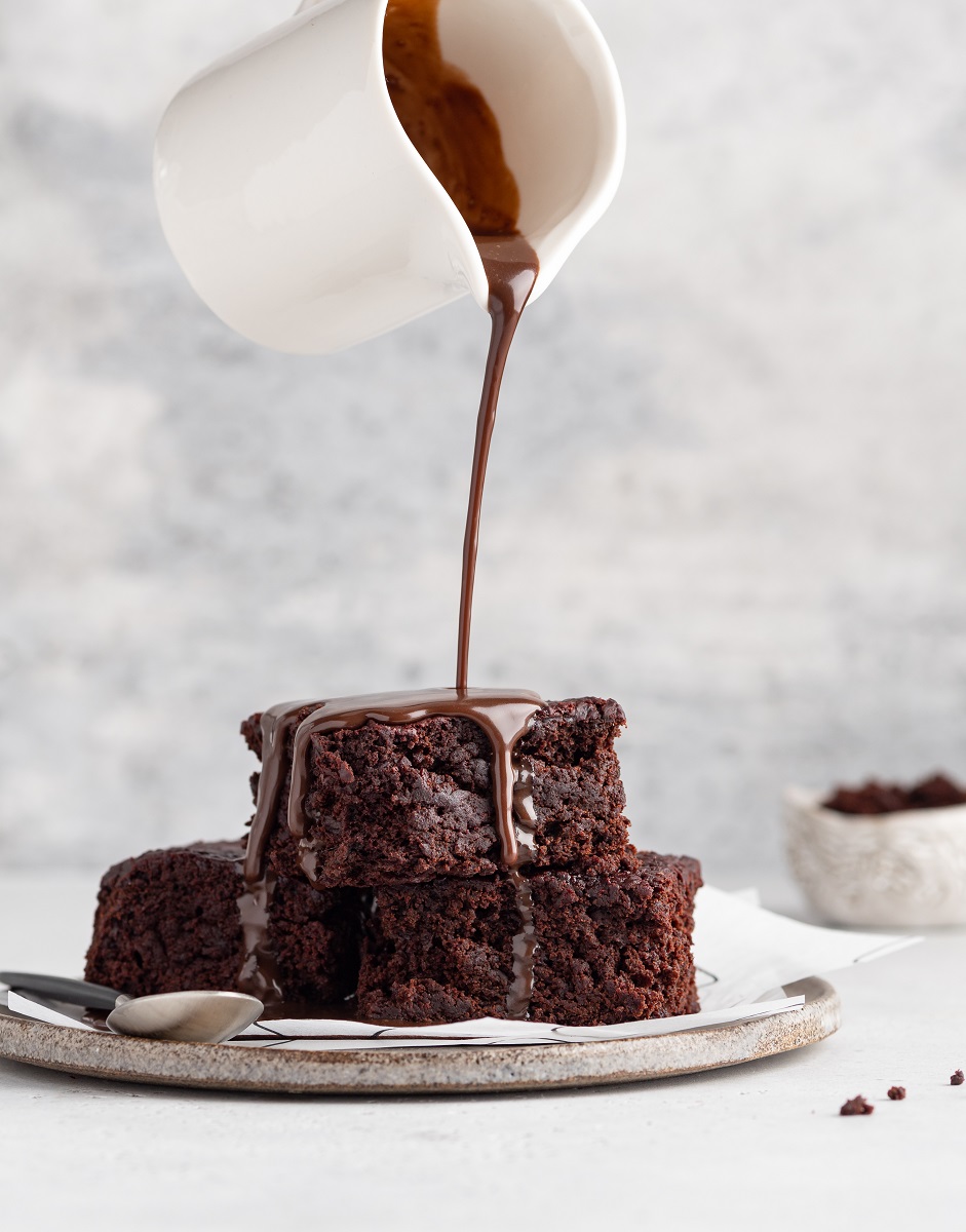 Vegan,Chocolate,Brownies,Made,Of,Beetroot,Puree,,Dark,Chocolate,,Cocoa