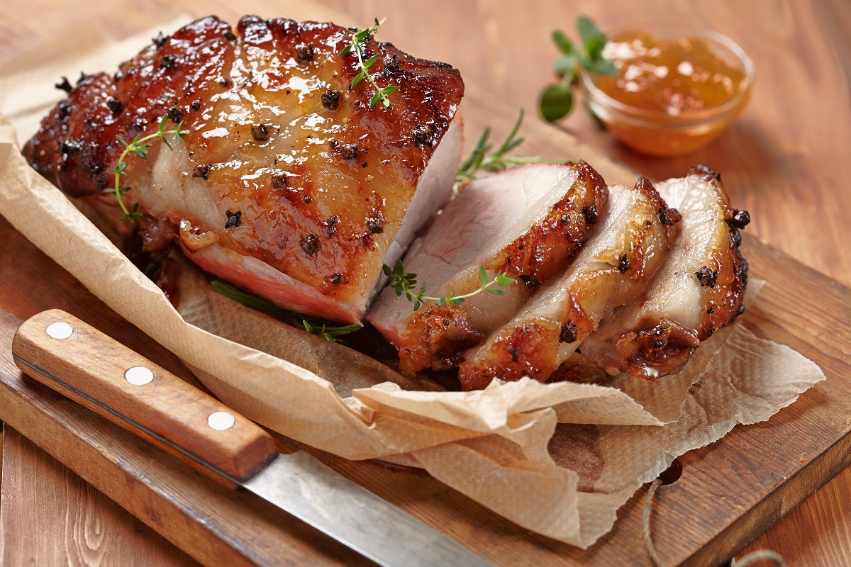 Baked,Meat,With,Orange,Fruit,Jam,And,Allspice