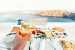 Luxury,Travel,Resort,Breakfast,In,Room,Service,At,Fancy,Hotel