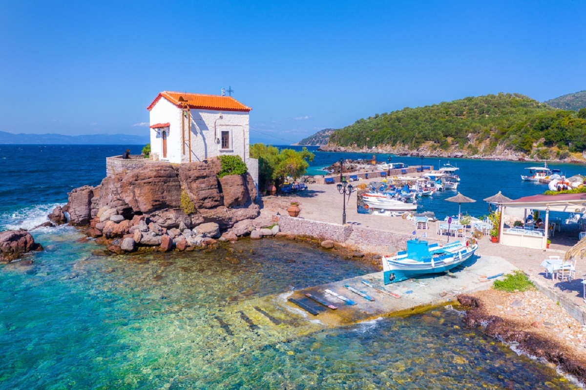 The,Little,Church,Of,Panagia,Gorgona,Situated,On,A,Rock