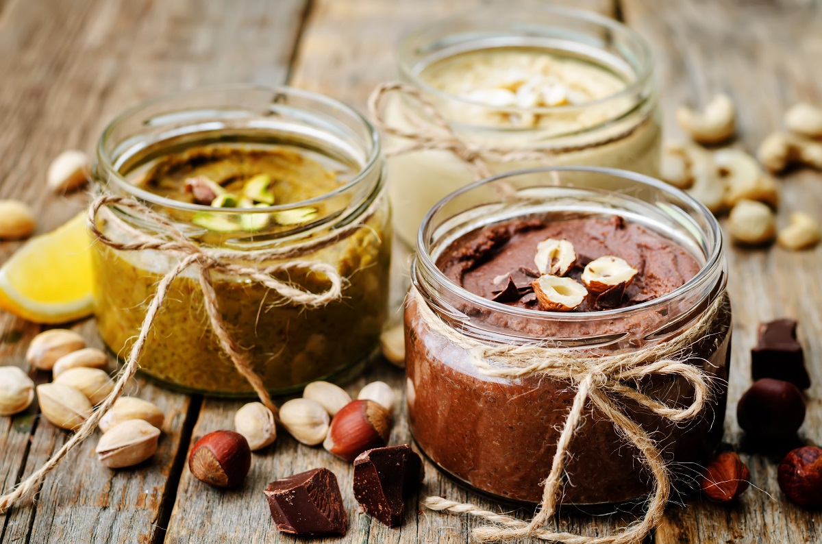 List,Toasted,Nut,Butters,,Pistachio,,Hazelnut,And,Cashew.,Toning.,Selective