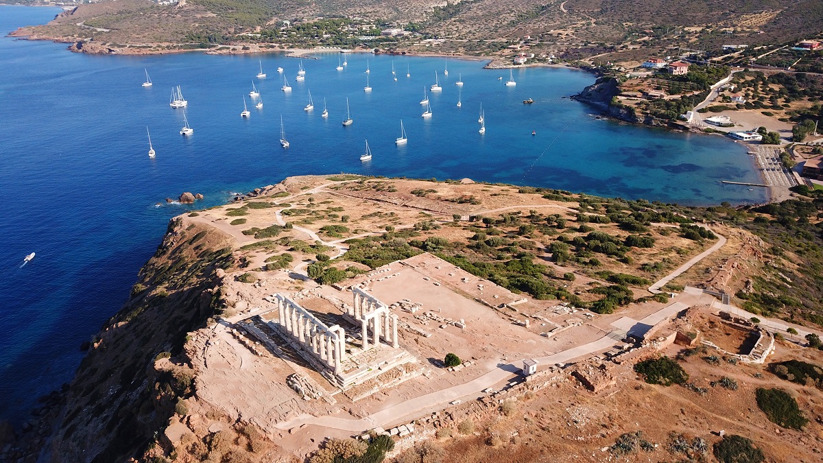 Aerial,Drone,Bird’s,Eye,View,Of,Archaeological,Site,Of,Cape