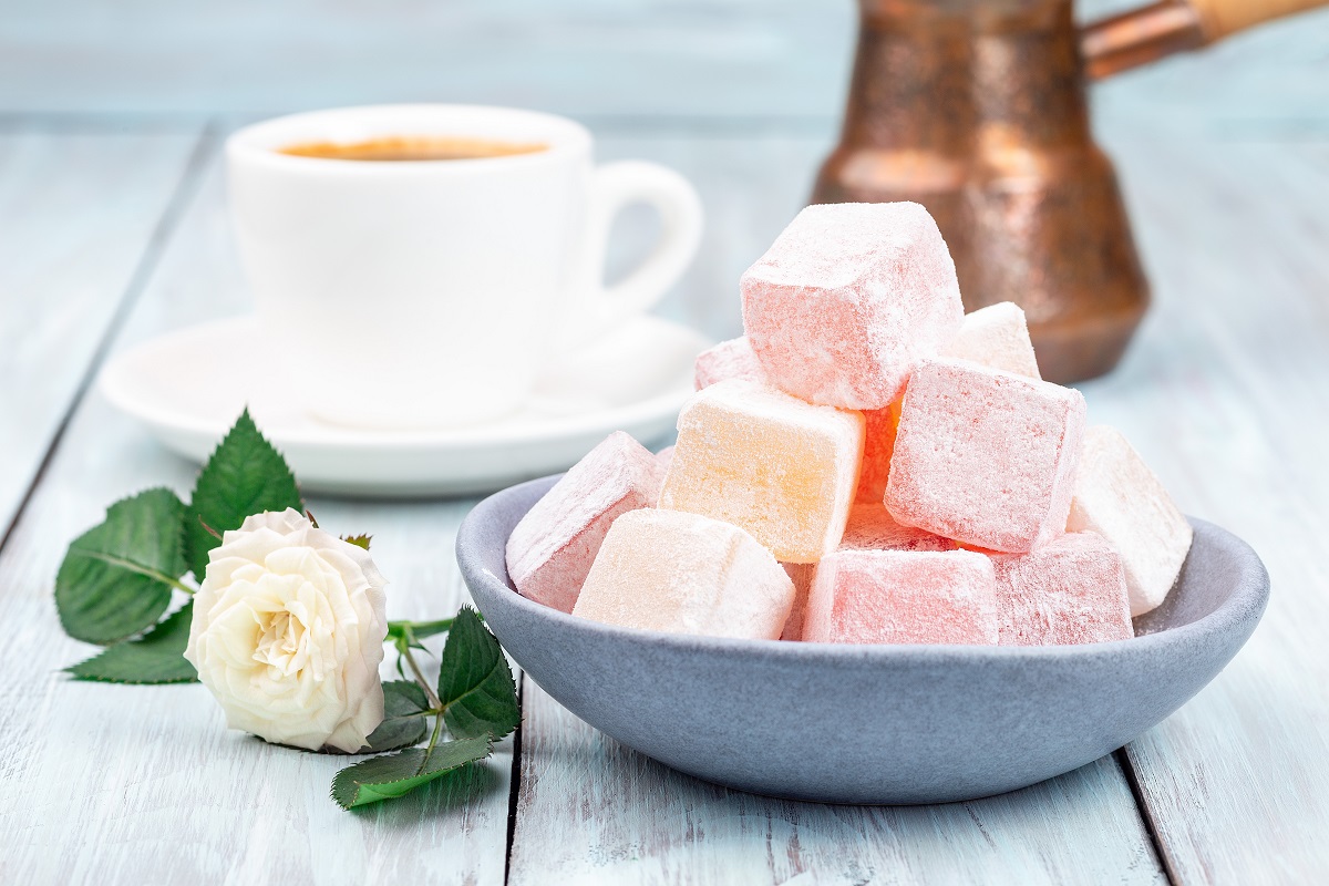 Turkish,Delight,Or,Lokum,Confection,Rose,And,Lemon,Flavored,With