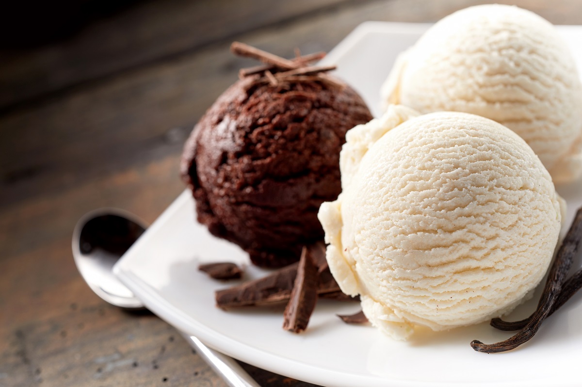 Close,Up,Still,Life,Of,Scoops,Of,Chocolate,And,Vanilla