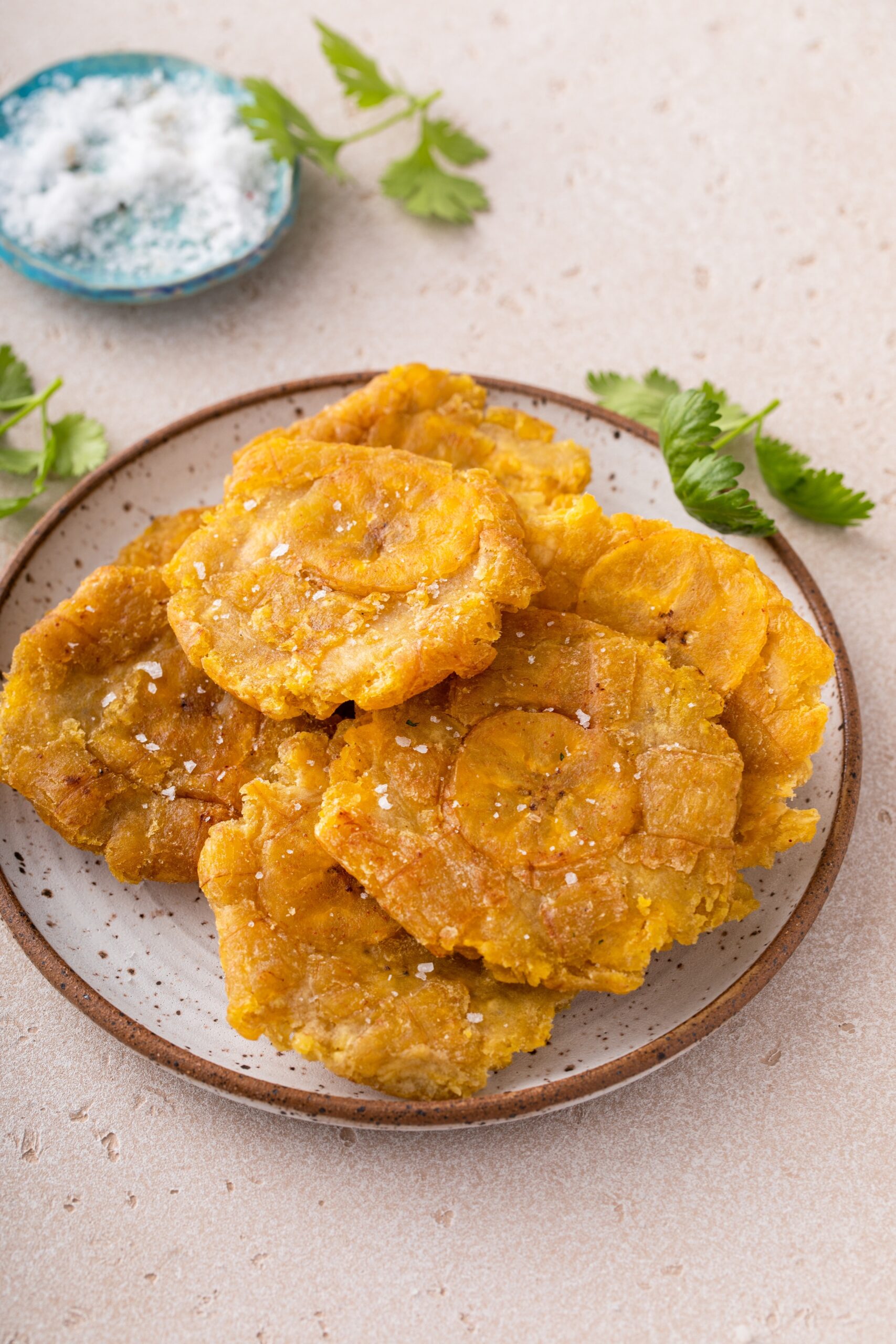 Tostones,,Traditional,Carribean,Dish,,Twice,Fried,Green,Plantains