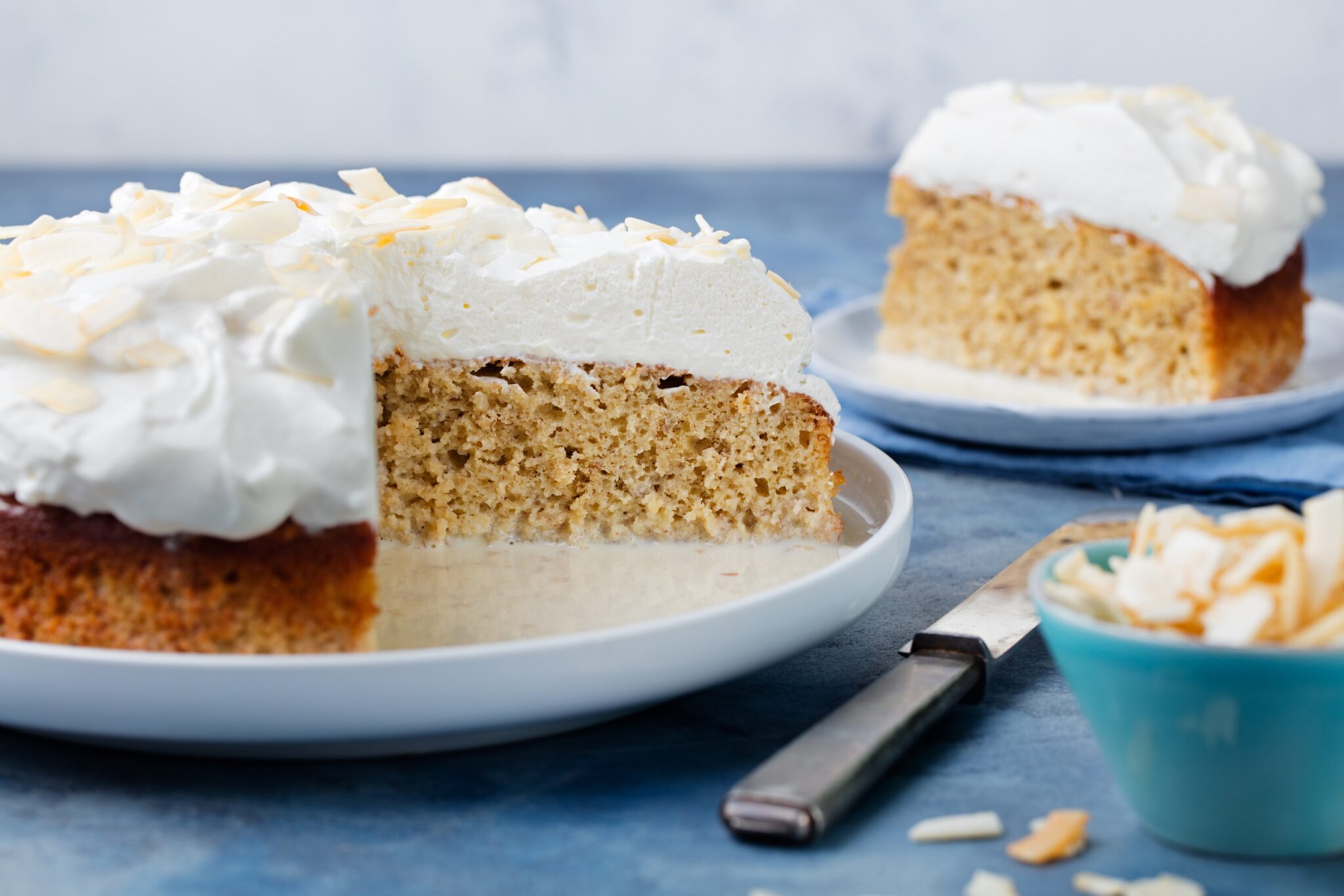 Three,Milk,Cake,,Tres,Leches,Cake,With,Coconut.,Traditional,Dessert