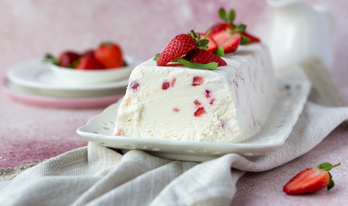 Delicious,Italian,Dessert,Semifreddo,,Made,Of,Ricotta,Cheese,,Cream,And
