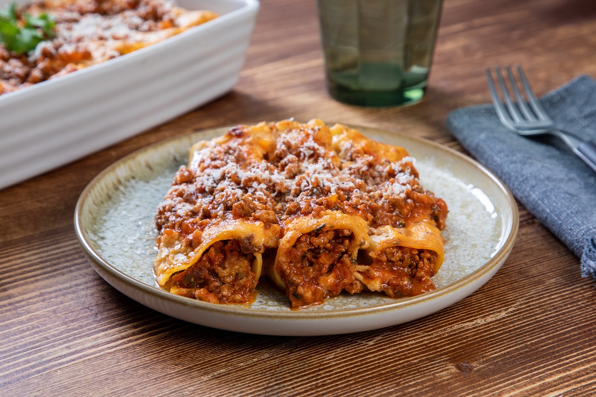 Italian,Pasta,Cannelloni,O,Lasagna,With,Meat,Sauce