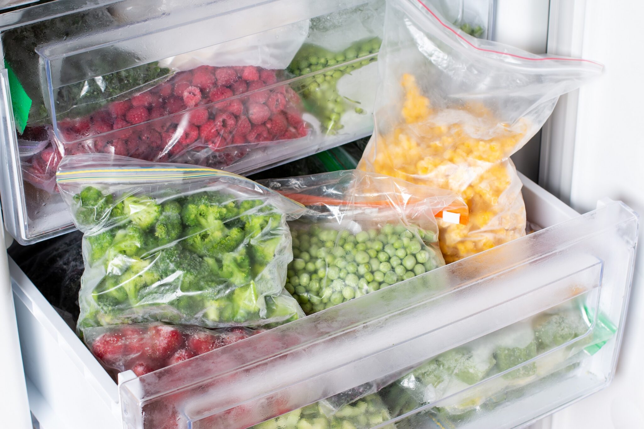 Frozen,Food,In,The,Freezer.,Frozen,Vegetables,,Ready,Meals,In