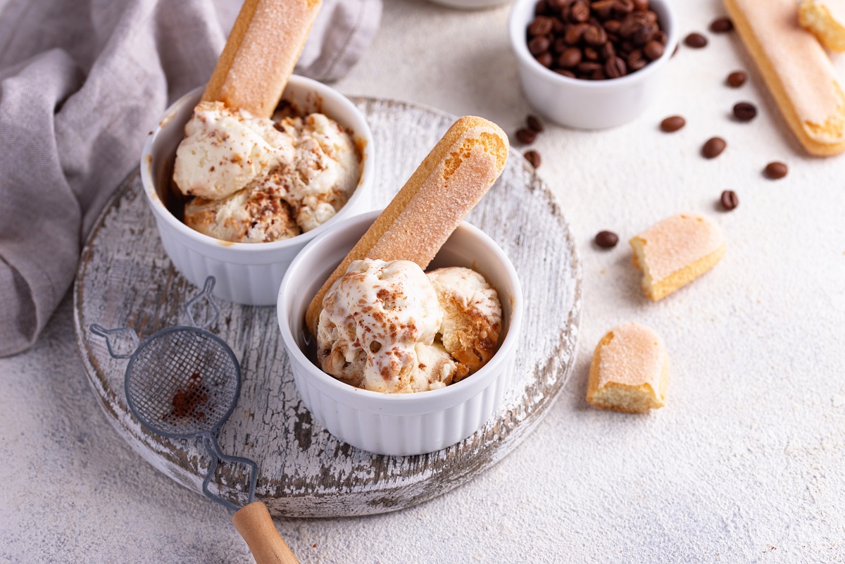 Tiramisu,Ice,Cream.,Delicious,Italian,Refreshment,Dessert