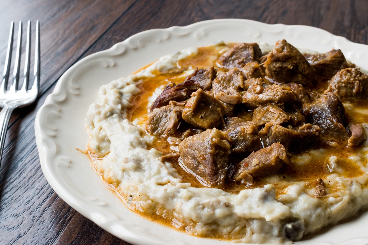 Turkish,Food,Hunkar,Begendi,Made,With,Eggplant,And,Meat.