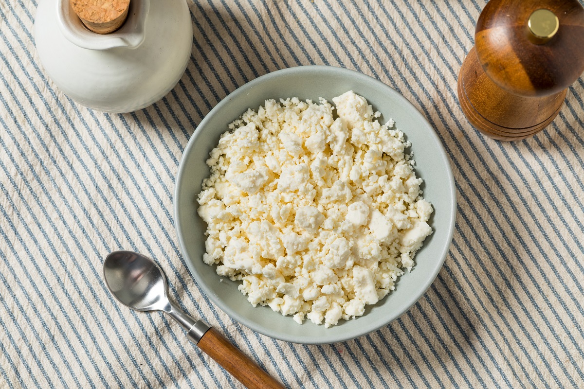 Organic,Raw,Greek,Crumbled,Feta,Cheese,In,A,Bowl