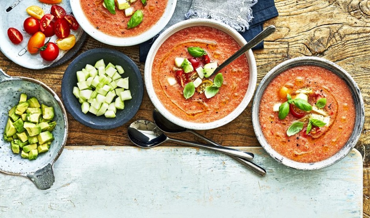vegetable and watermelon gazpacho