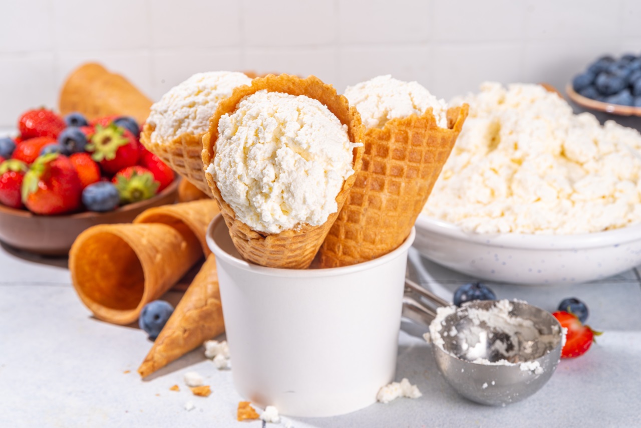 Cottage,Cheese,Ice,Cream,,Trendy,White,Cottage,Cheese,Vanilla,Ice